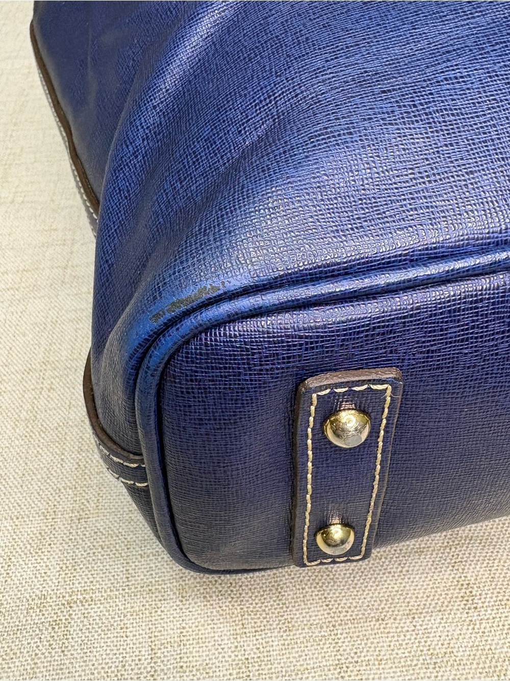 Dooney & Bourke Saffiano Charleston Tote Navy - Picture 6 of 9